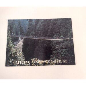 Vintage Capilano Suspension Bridge Postcard By Natural Color Productions